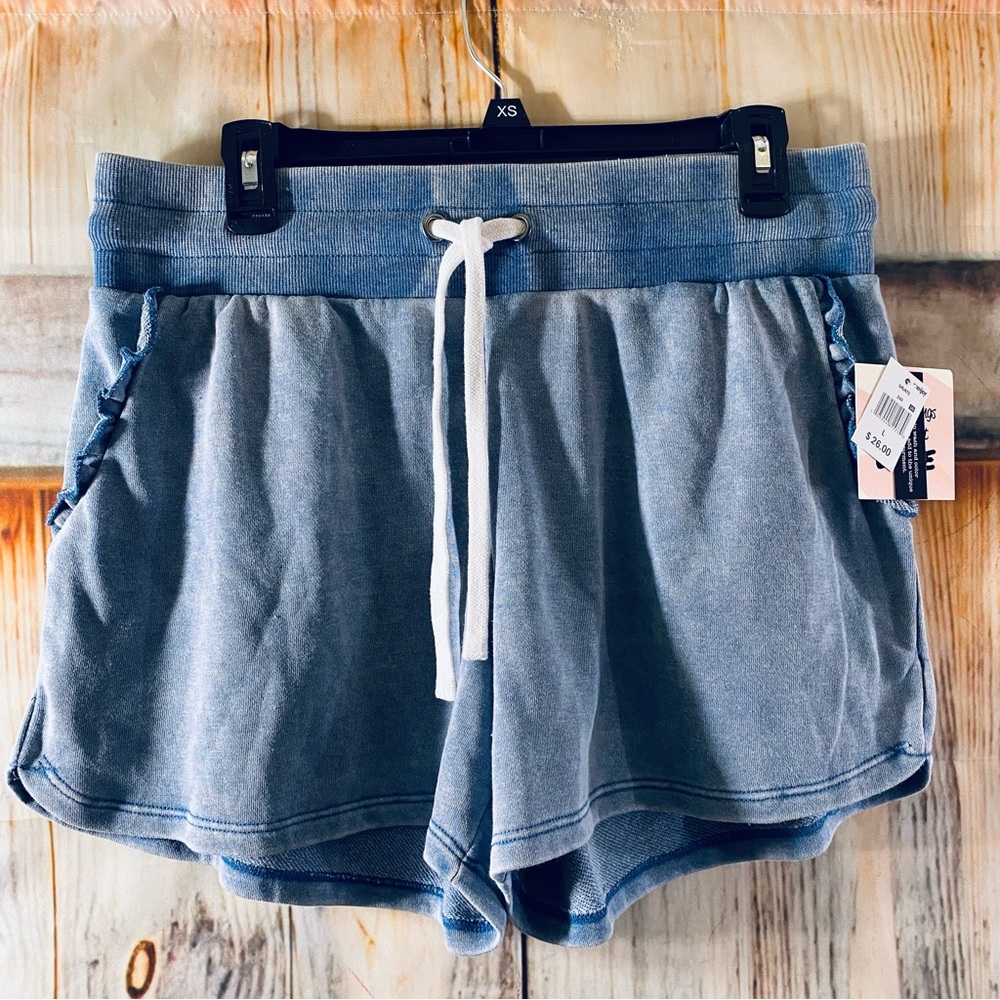 Women's Blue Drawstring Lounge Shorts